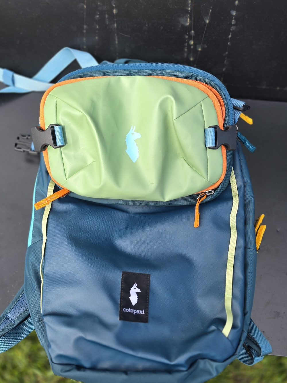 Cotopaxi Vaya 18 And Allpa 4x(Sold) Teal Daypack Backpack with Yellow Accent